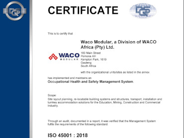 ISO 45001-2018 Certificate